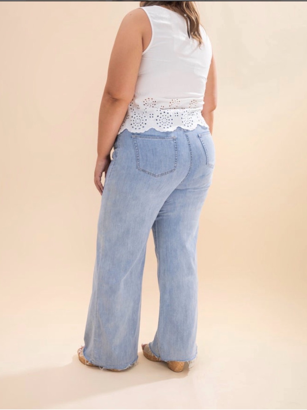 Mica Denim Light Wash High-Rise Wide Leg Jeans for Women